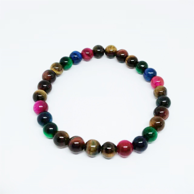 1:Colorful tiger eye 6mm