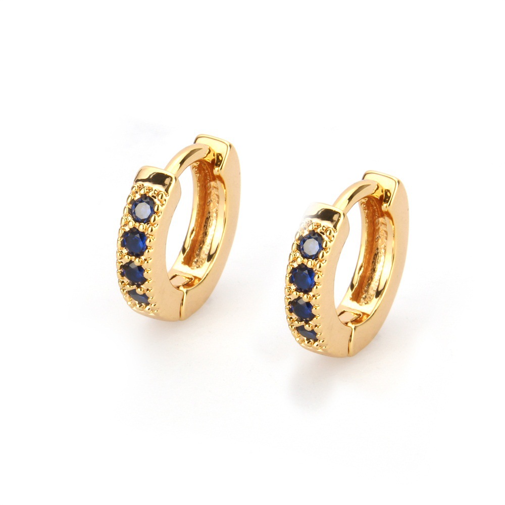 Gold-plated blue zircon