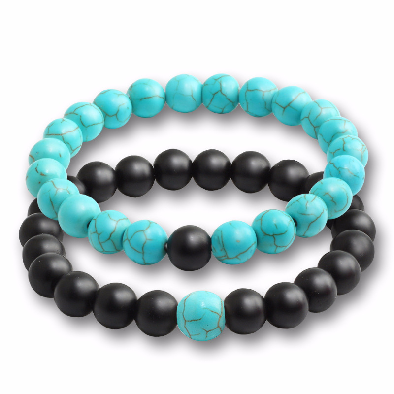 Blue turquoise + black frosted