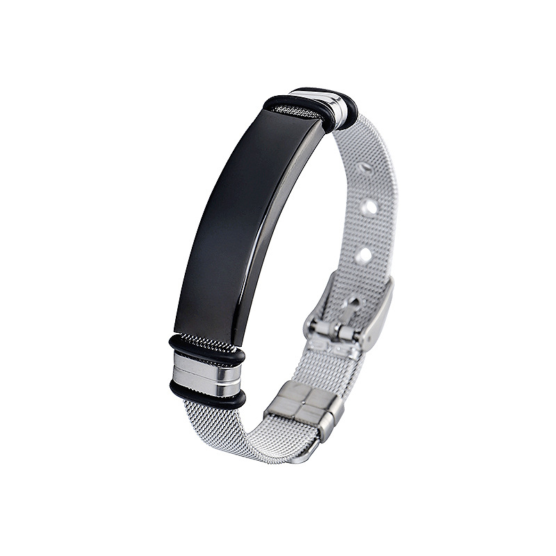 Steel belt with glossy black