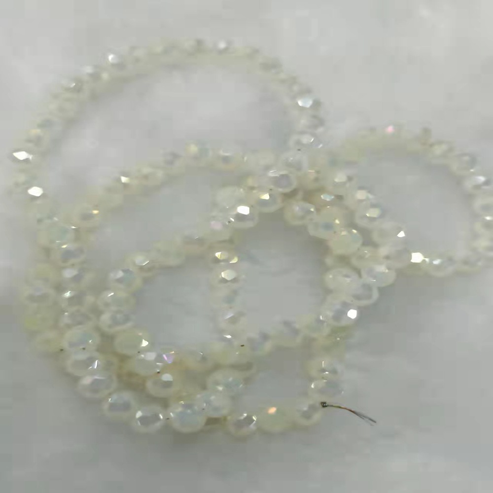 White jade crystal yellow 3mm