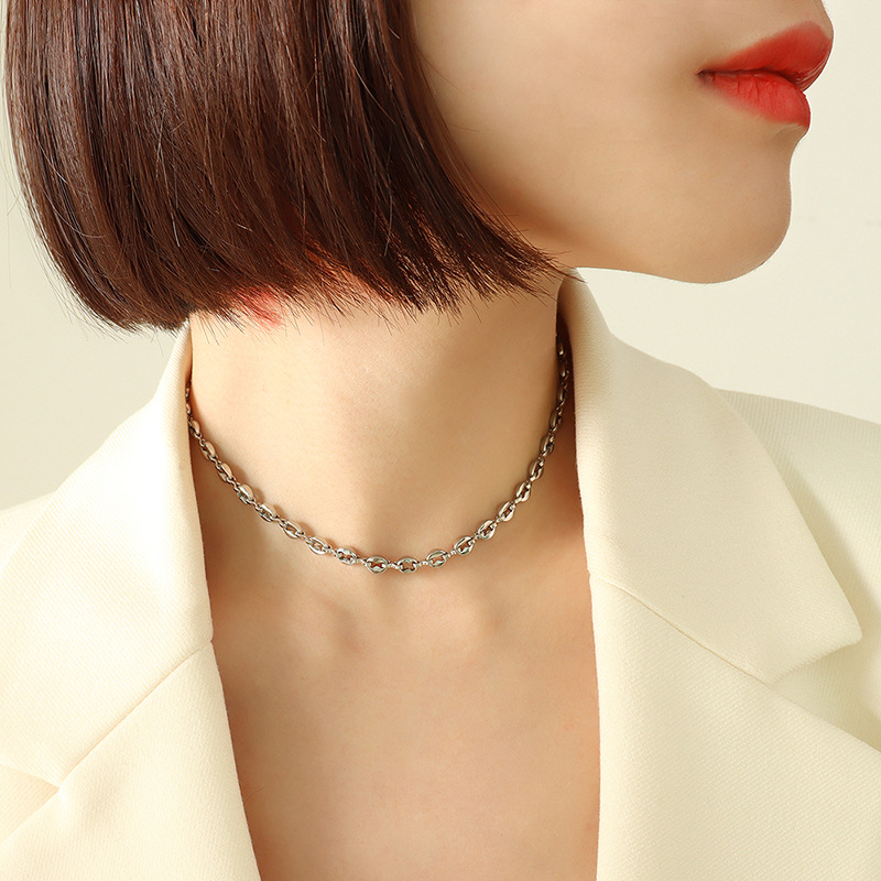 6:Steel Necklace 35 5cm