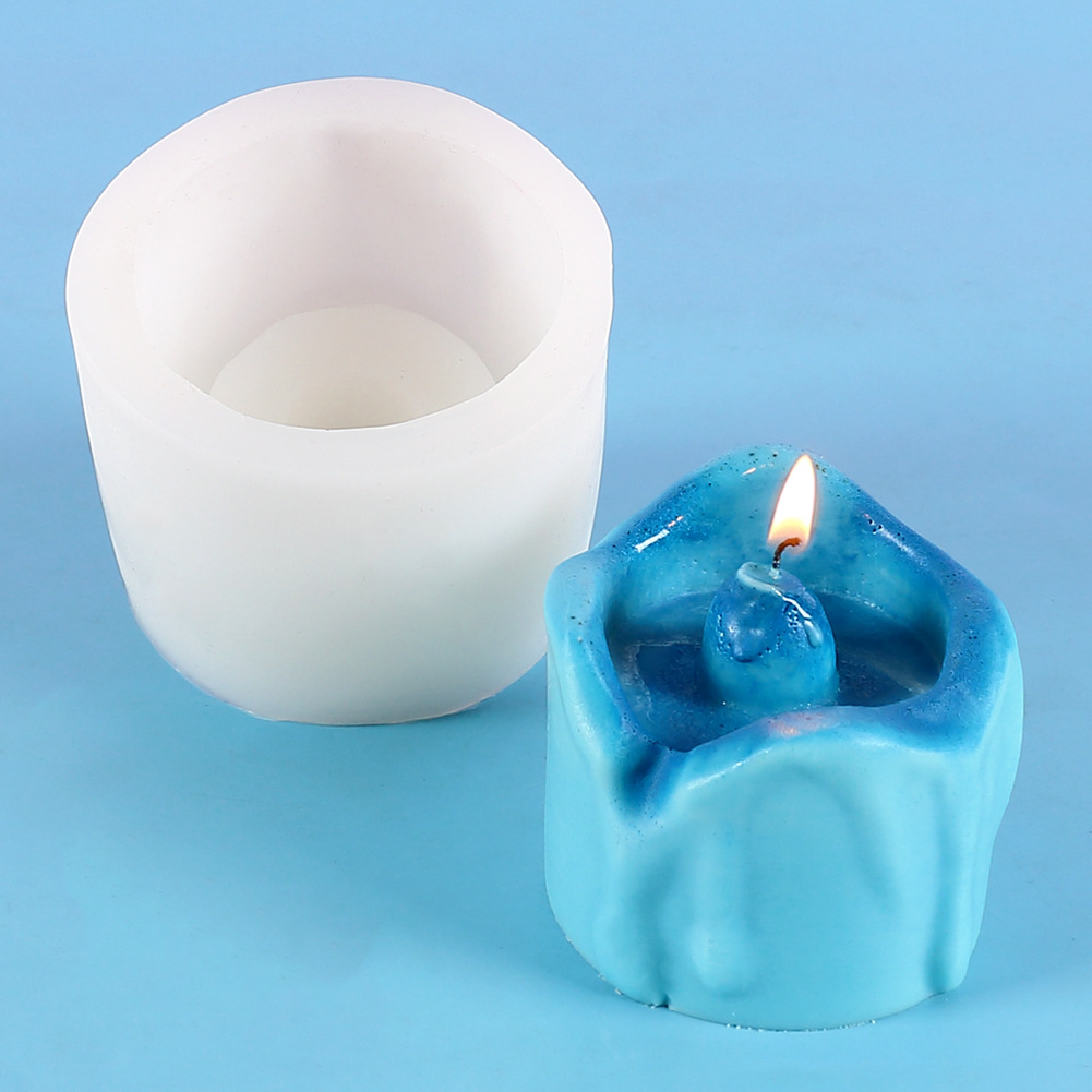 Round Irregular Candle Silicone Mold-Large