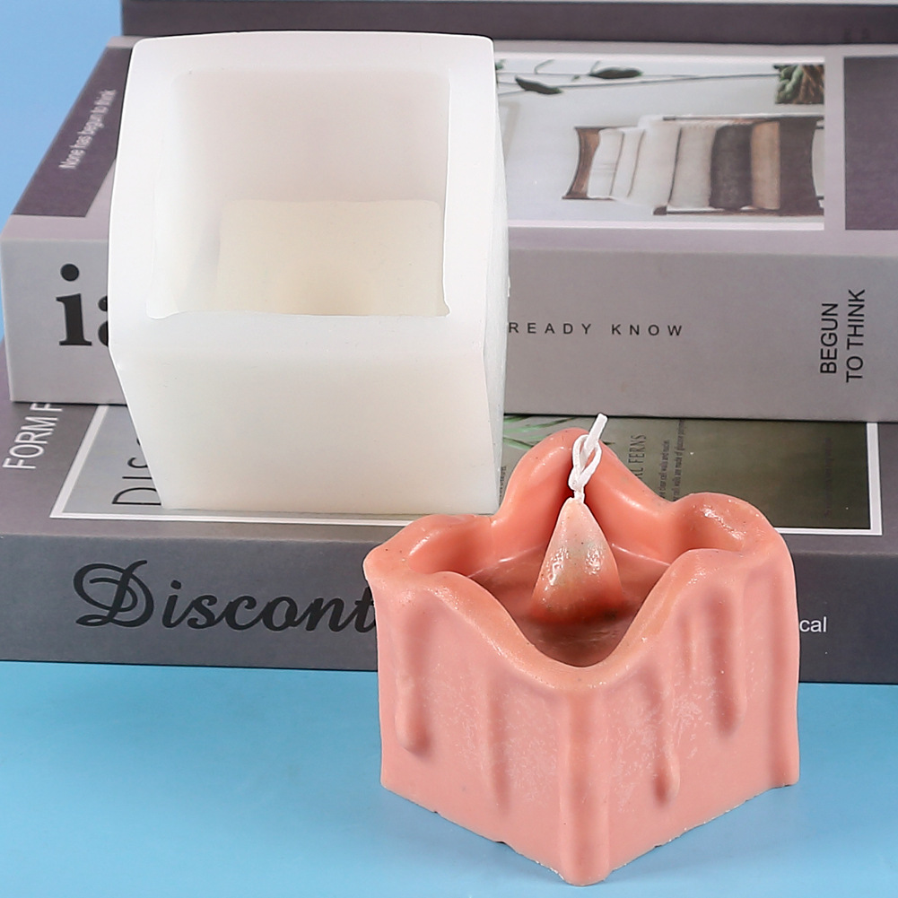 Square Irregular Candle Silicone Mold-Large