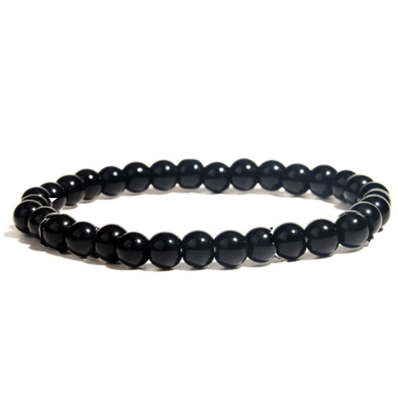 6MM Obsidian Black Bracelet 19cm