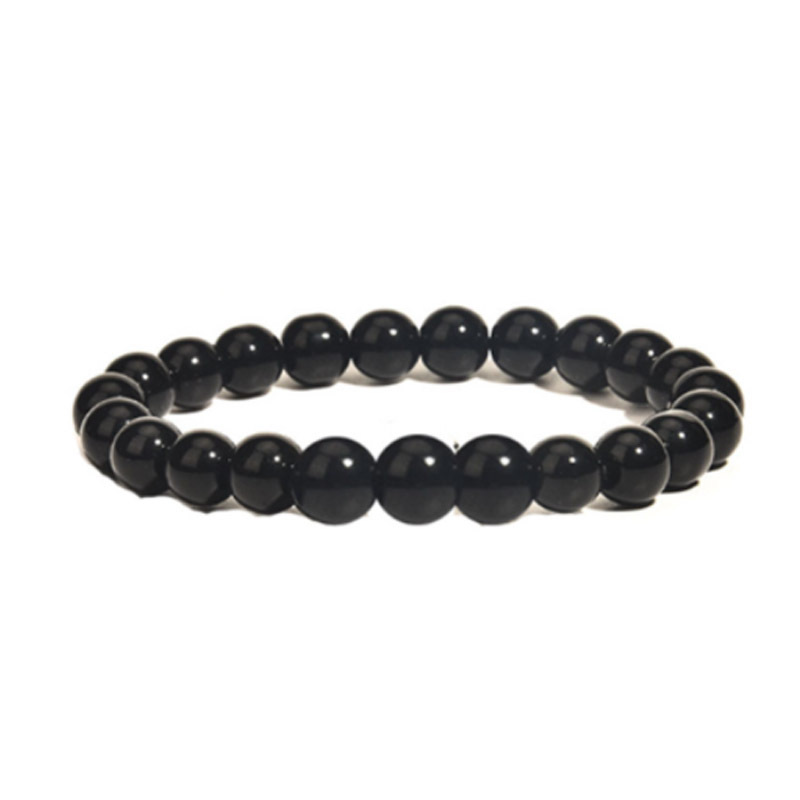 1:8MM Bright Black Anklet 23.5cm