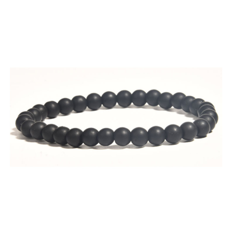 4:6MM black matte black anklet 23.5cm