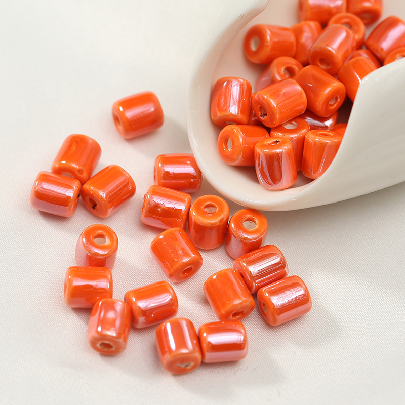 Orange large (6x7mm) about 41 pieces