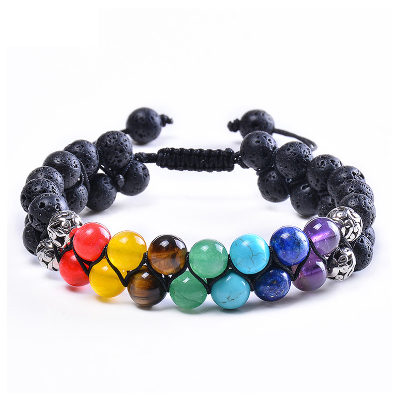 Double Layer Volcanic Stone Bracelet