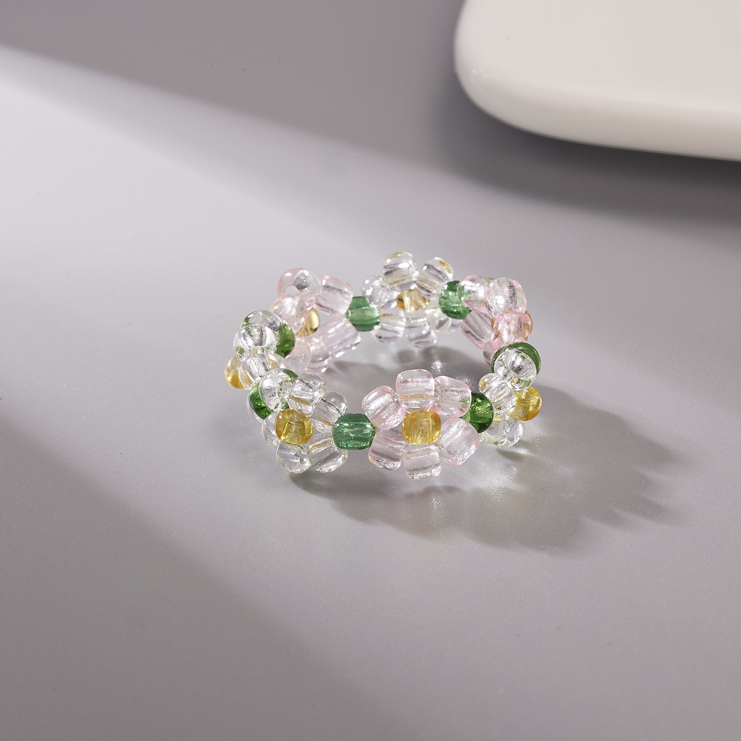 16:7 flower transparent rice beads