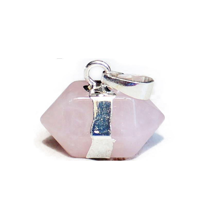 Silver Pendant Rose Quartz