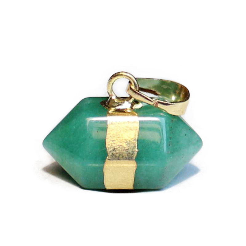 Golden hanging head green aventurine