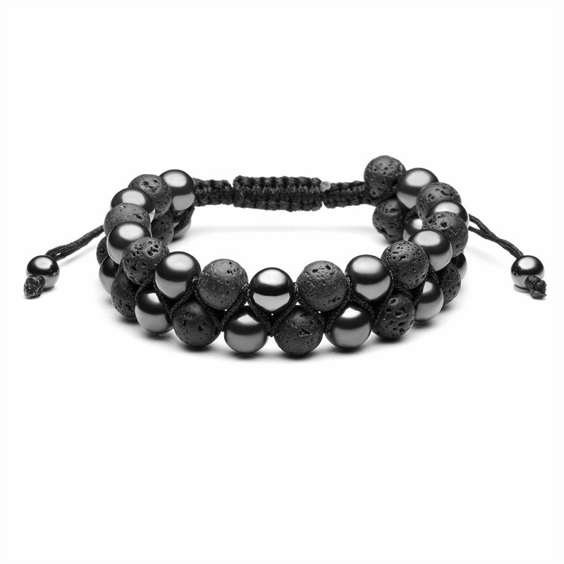 Double Layer Black Magnet Bracelet