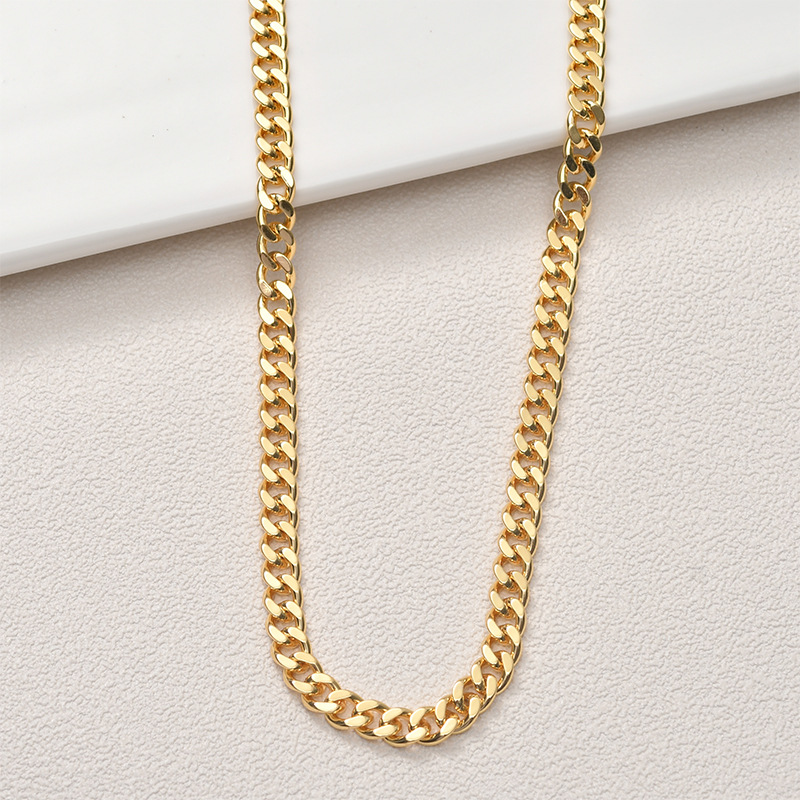 7:7# flat chain gold