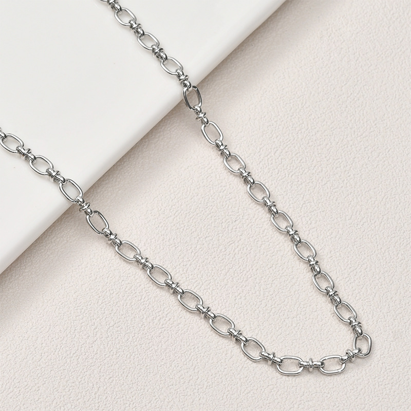 14:14# Double Bead Chain White K