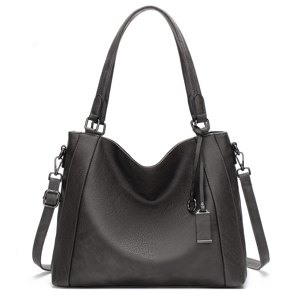 gray handbag