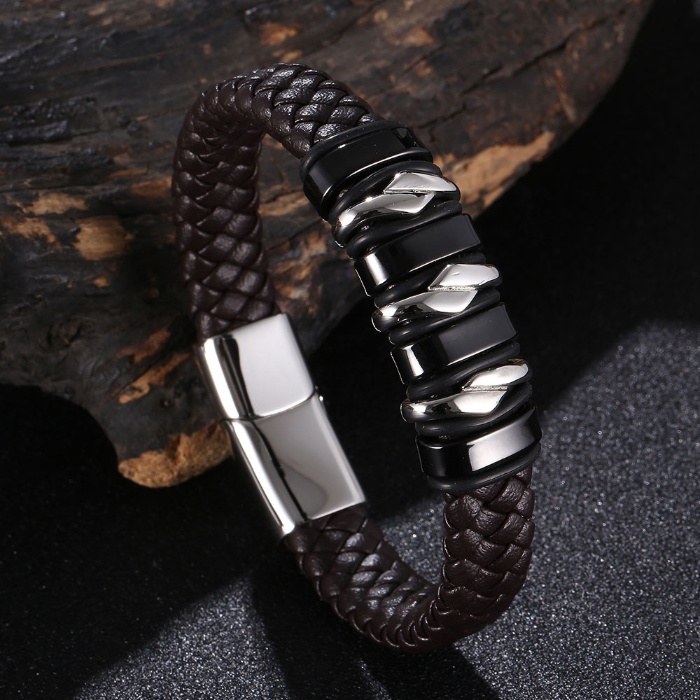 Brown Leather [Steel Black] 185mm