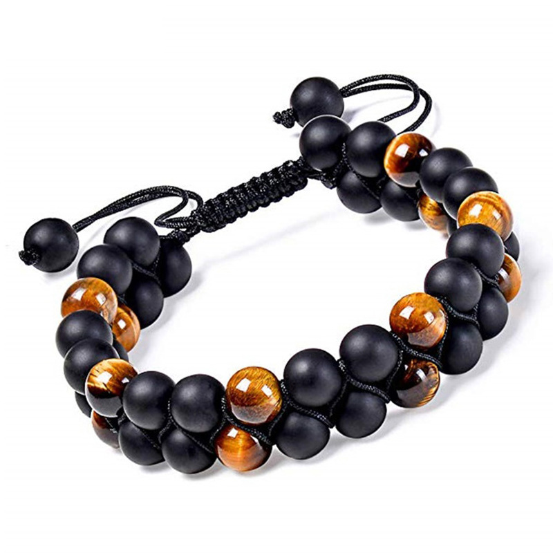 1:A-frosted stone   tiger's eye bracelet