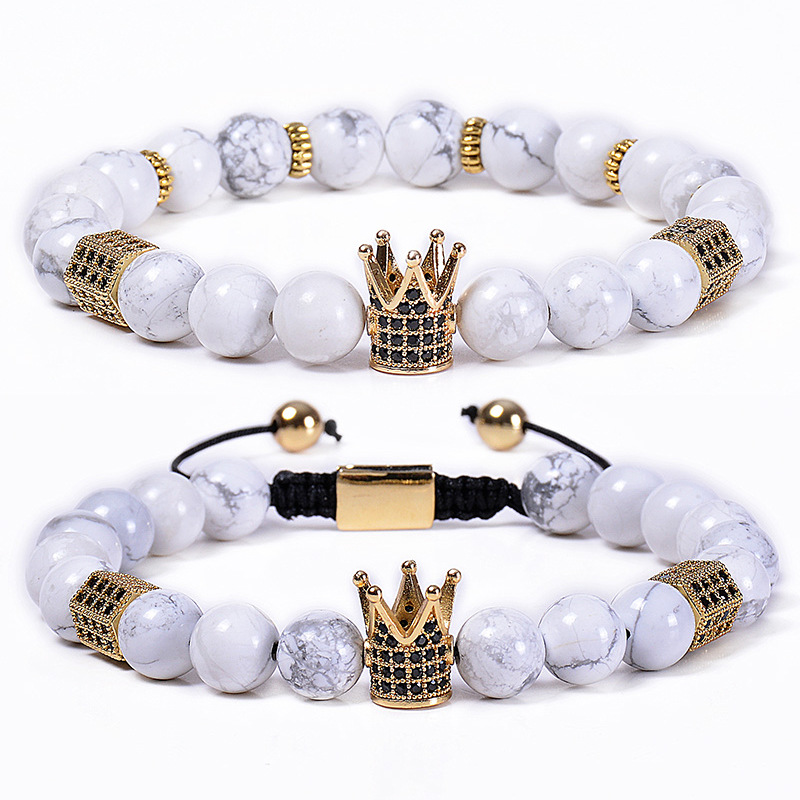 Natural white turquoise - set