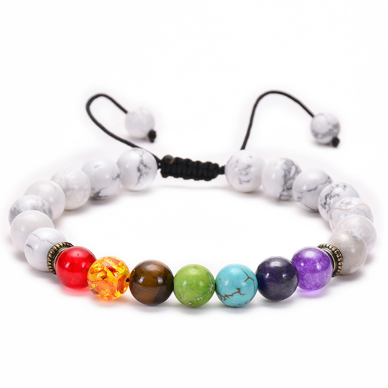 8:white turquoise bracelet