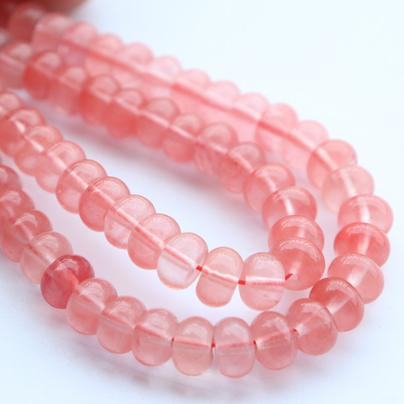 Cherry Quartz 5*8mm [about 75 pieces]