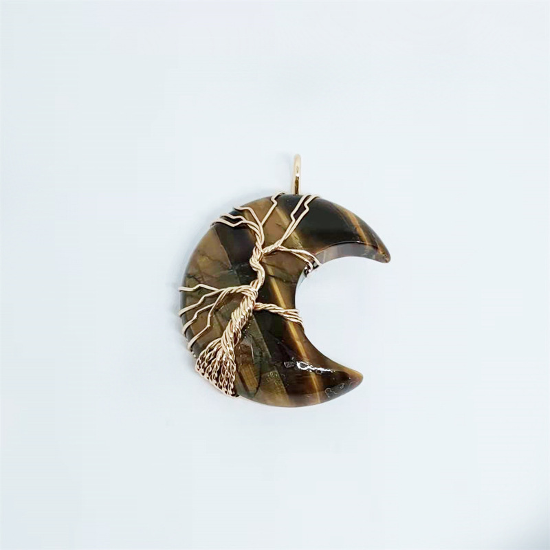 Tiger's Eye Stone (Gold Winding)