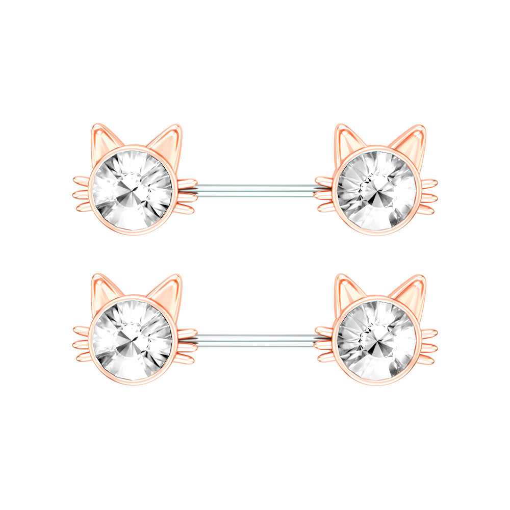 Cat Head Rose Gold White Diamond, 41.4mm, 1.6mm