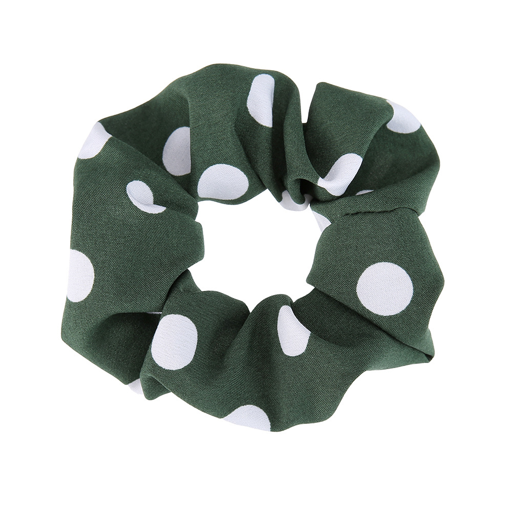 Polka dot dark green