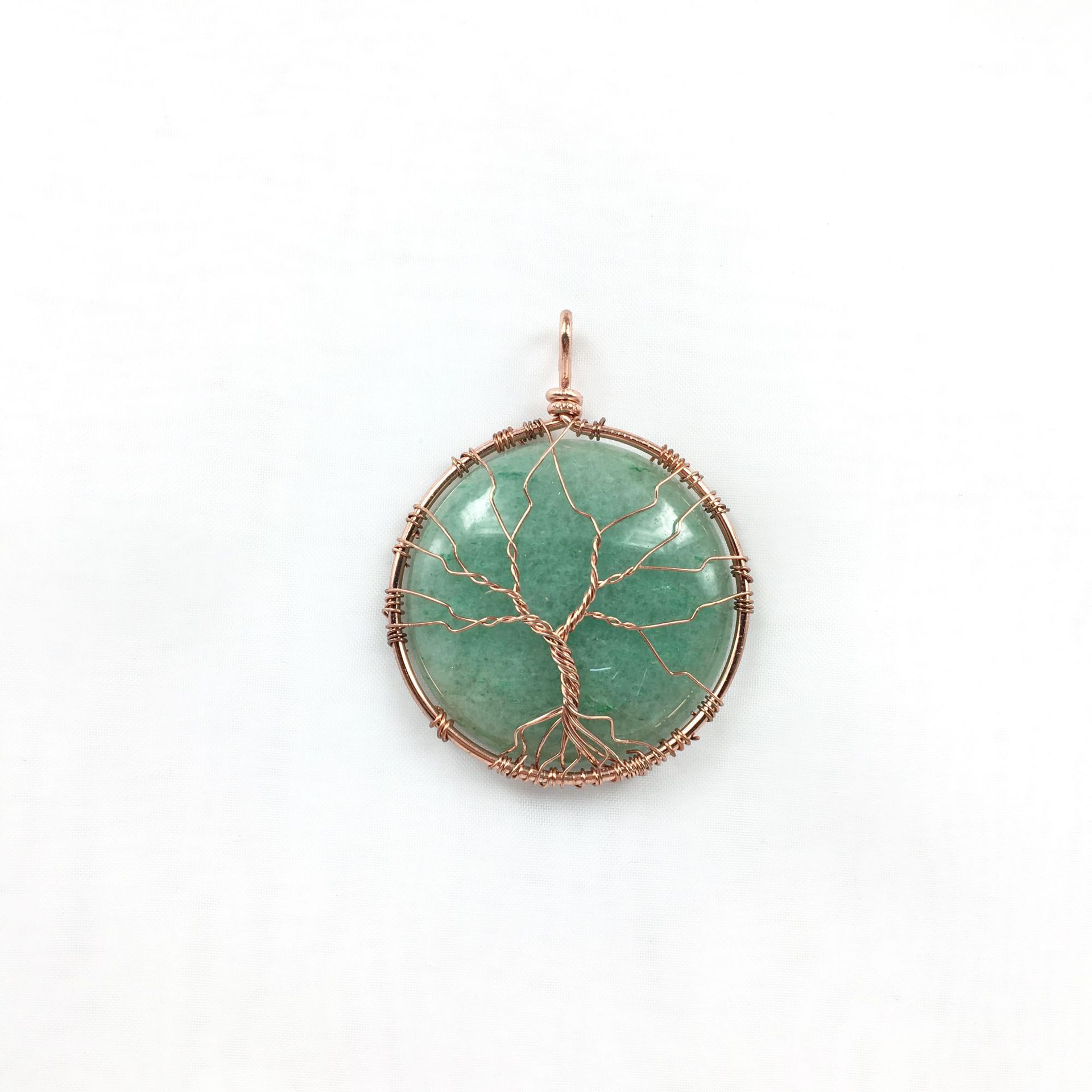 Aventurine Jade Rose Gold Tree of Life