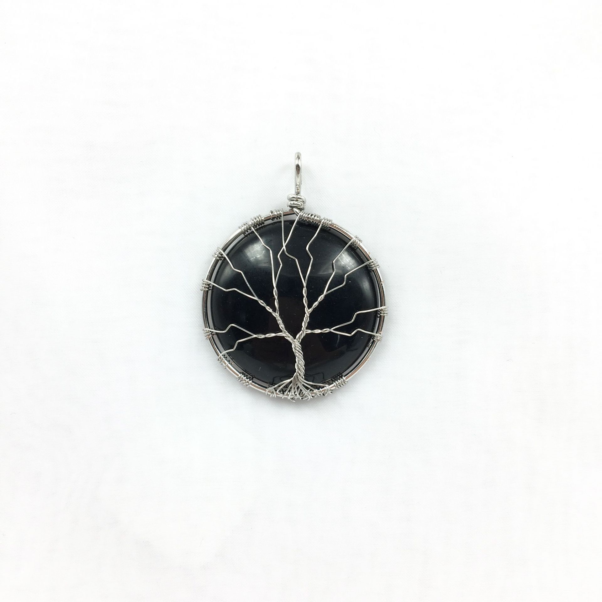 Black Onyx White K Tree of Life