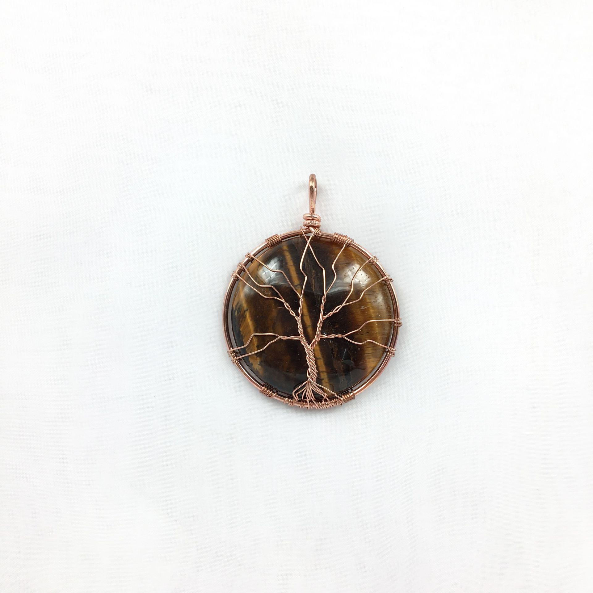 4:Tiger Eye Rose Gold Tree of Life