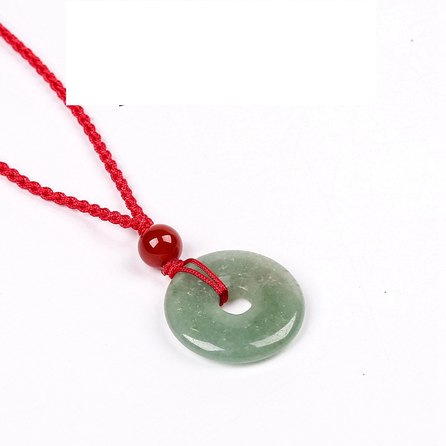 Green aventurine - red rope