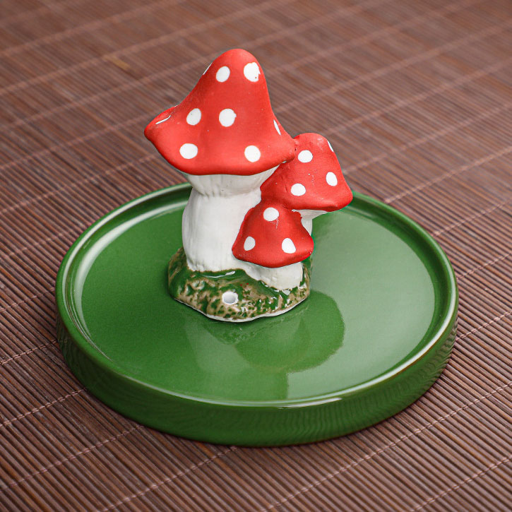 Creative Incense Insert Ornament (Three Mushrooms)