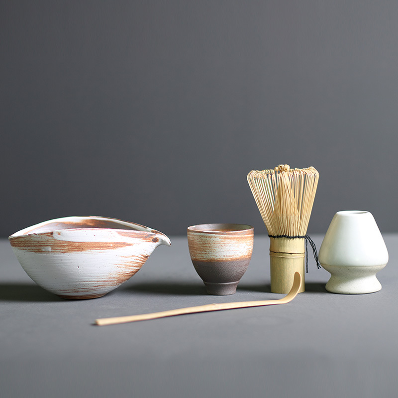 Five-piece set of olecranon (handmade glaze white)