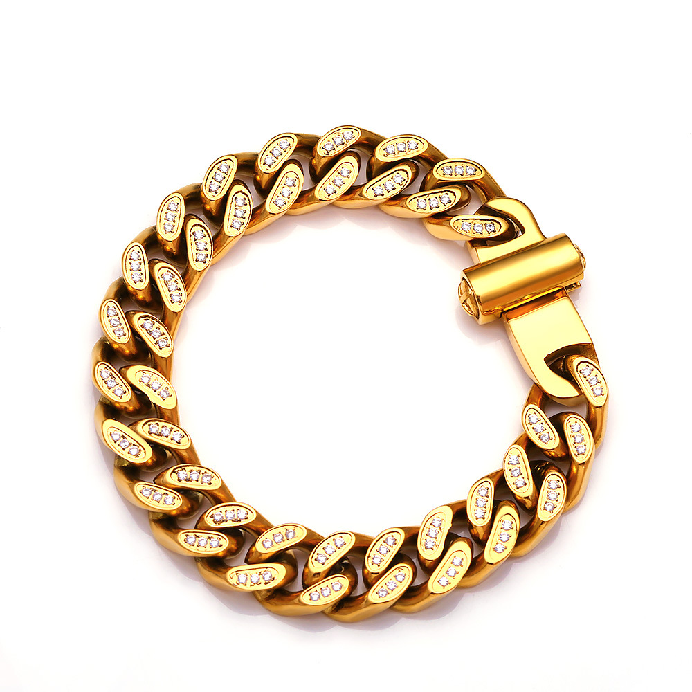 6:Diamond Bracelet Gold-21CM