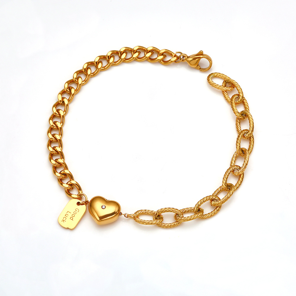 8:Gold-Peach Heart 19cm