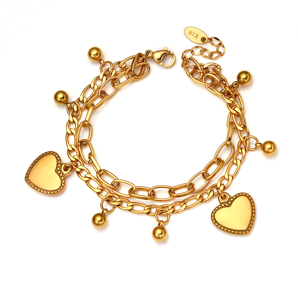 15:Gold - peach heart 19cm