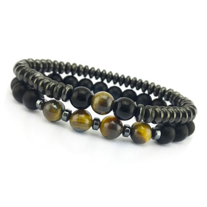 Tiger eye stone two piece set