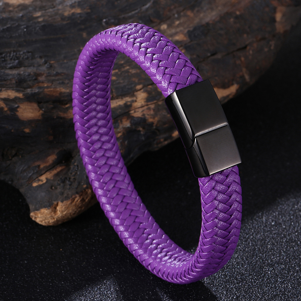 Purple leather 195mm