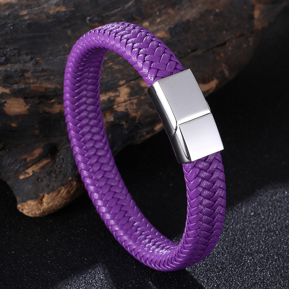 Purple leather 195mm