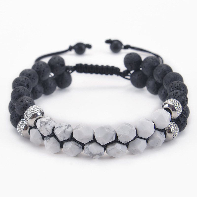 2:white turquoise bracelet