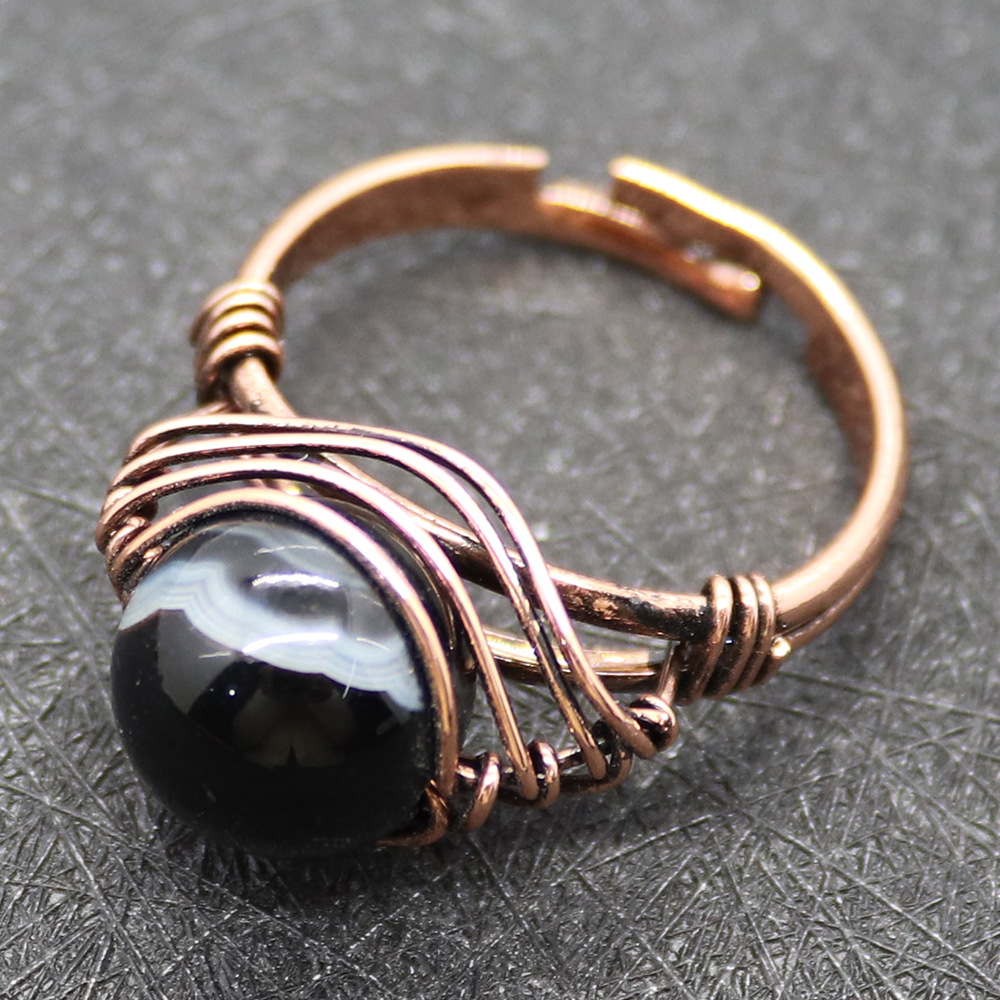 7:black striped agate