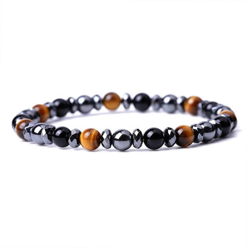 Three-color tiger eye bracelet