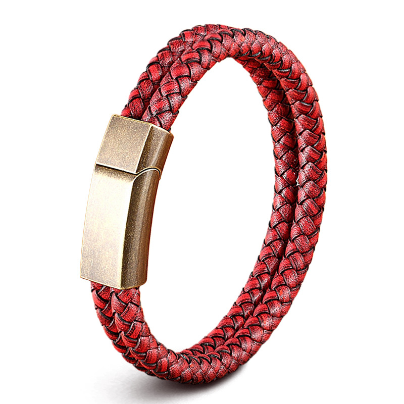 Red leather-23cm