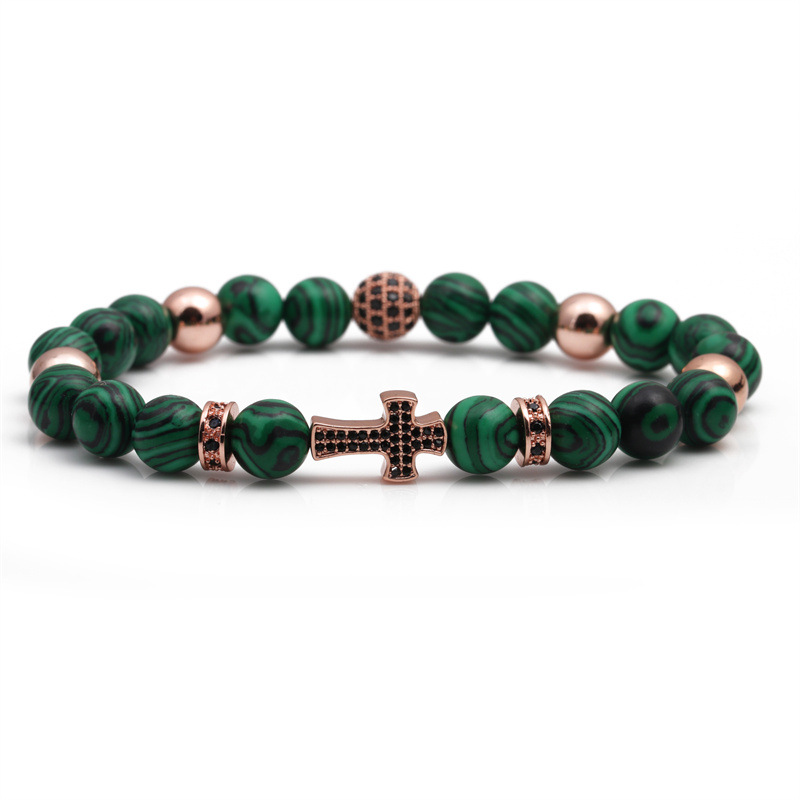 Malachite rose gold