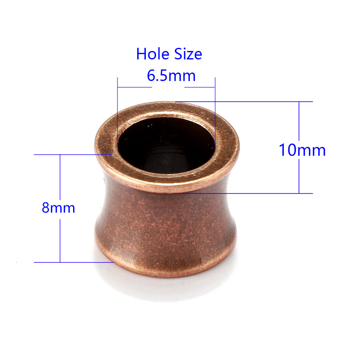 2# antique copper color 8*10mm, hole 6.5mm