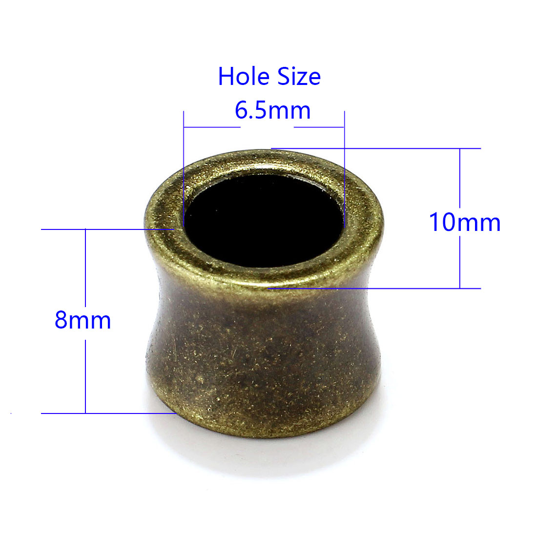 3# antique bronze color 8*10mm, hole 6.5mm