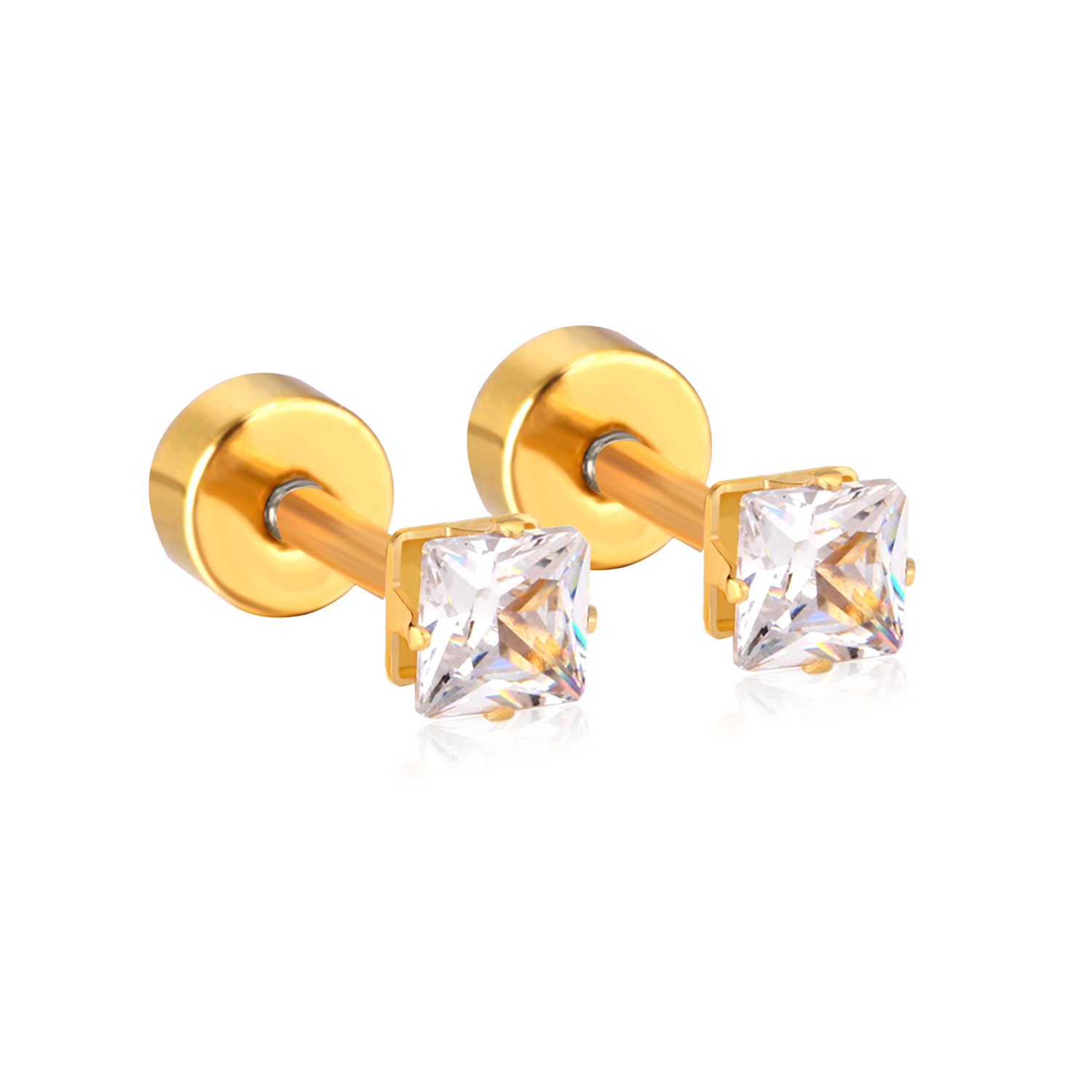 3mm golden white diamond