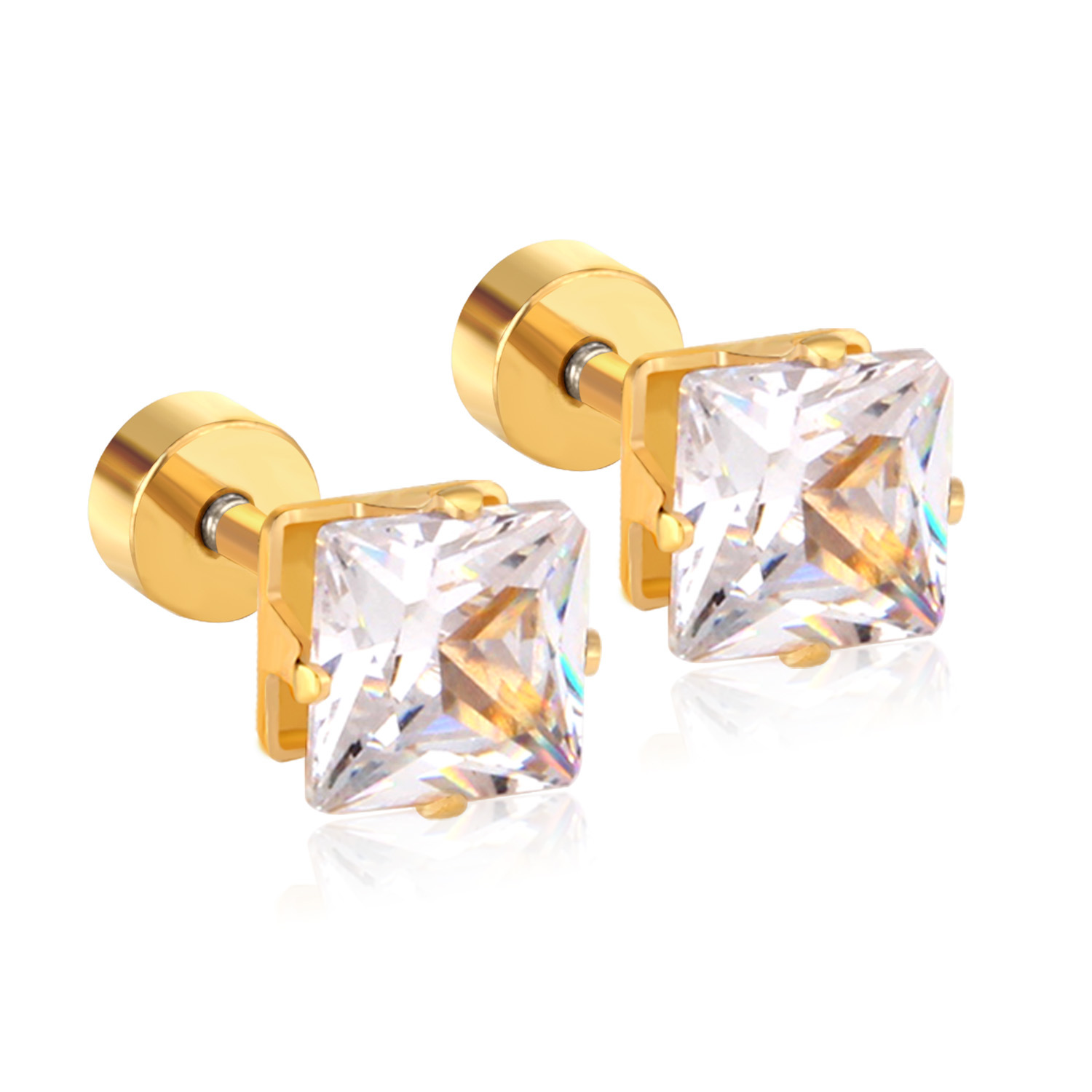 6mm golden white diamond