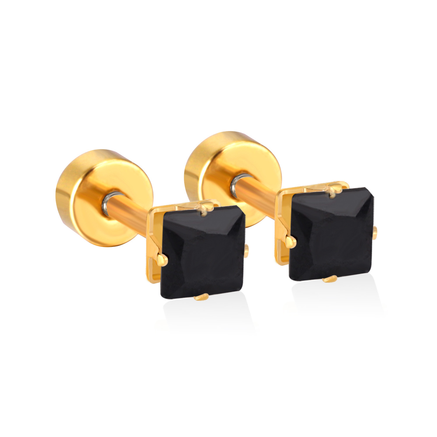 4mm Gold Black Diamond